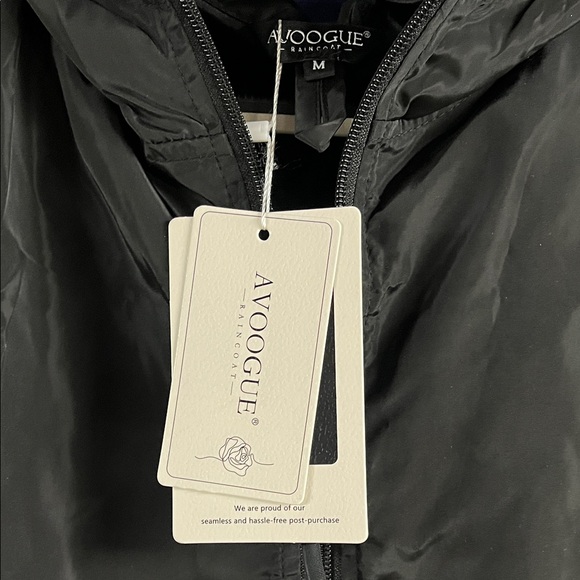 NWT Women’s Black Hooded Windbreaker Jacket - Picture 5 of 8